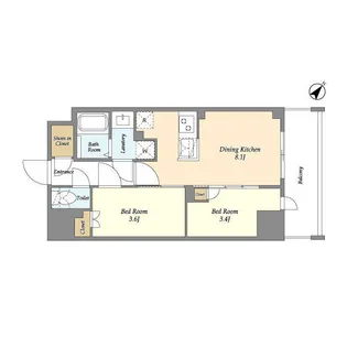 AUGUSTA RESIDENCE 新小岩【5階】の間取り