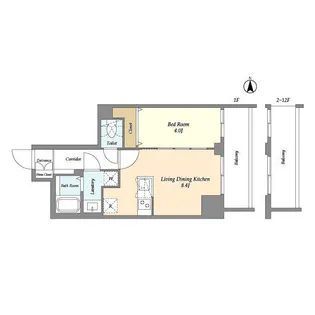 AUGUSTA RESIDENCE 新小岩【12階】の間取り