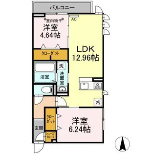ブランエール白鳥【2階】の間取り