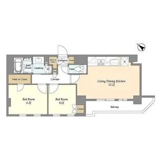 グランカーサ瑞江【6階】の間取り