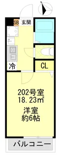 ガーデン一之江【2階】の間取り