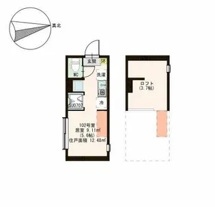 ミカシータ亀戸【1階】の間取り