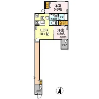 グラナーデ興宮町【1階】の間取り