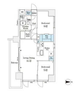 パークキューブ小岩【4階】の間取り