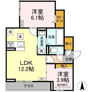 WITH GRACE HEAVEN【1階】の間取り