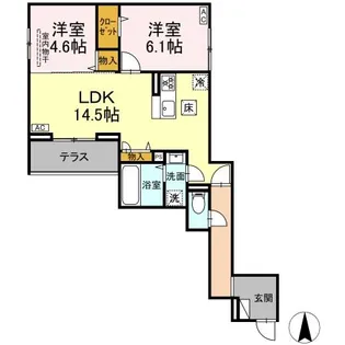 WITH GRACE HEAVEN【1階】の間取り