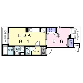 プチジャルダン【2階】の間取り