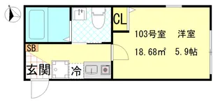 NEST HIRAI【1階】の間取り