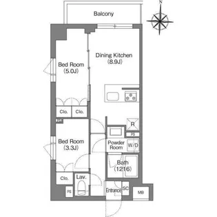 BPRレジデンス大島【3階】の間取り