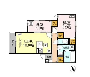 シャルマン【1階】の間取り