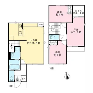 千葉県市川市宮久保3丁目【一戸建】の間取り