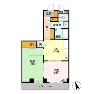 奥田ビル【402号室】の間取り