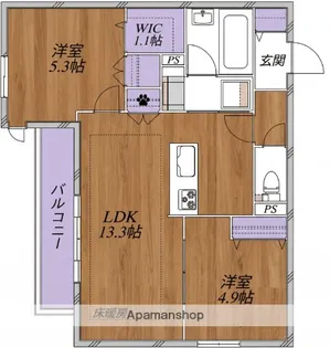 SUN ZEM【2階】の間取り