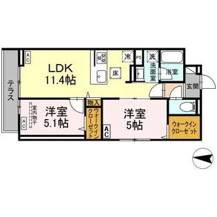 セレスティア柴又II【1階】の間取り