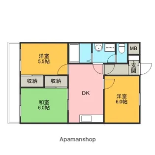 ハイグレードK【4階】の間取り