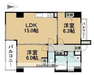 ルクソールスター【3階】の間取り
