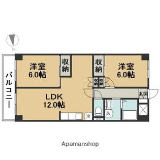 グレースマンションⅡ【9階】の間取り