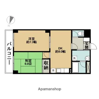 中葛西ハイツ【3階】の間取り