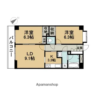 ファンタジア・FK【1階】の間取り