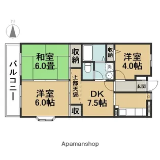 メゾンドサクマⅡ【5階】の間取り