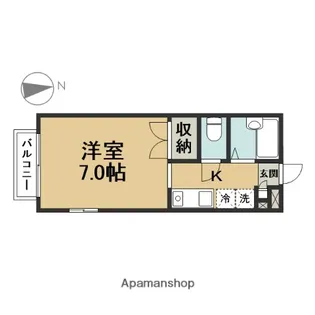 パーシモンコートA・B棟【2階】の間取り