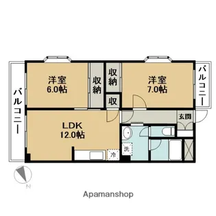 第2仲町マンション【3階】の間取り