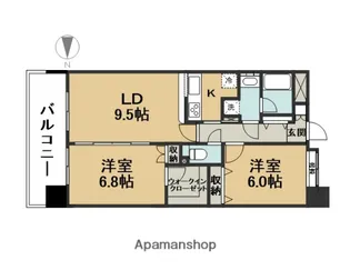 第6サヨネビル【5階】の間取り