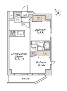 リアナアートパーク西葛西【4階】の間取り