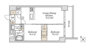 リアナアートパーク西葛西【4階】の間取り