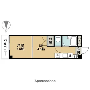 カーサ第一宇喜田 2号棟【4階】の間取り