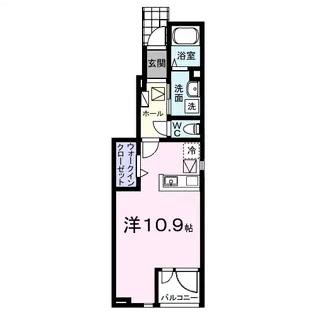 コンフォールB【1階】の間取り