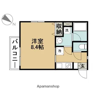 APARTMENT風音【2階】の間取り