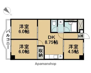 キャピタルコートⅩⅠ【2階】の間取り