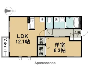 フラワー【2階】の間取り