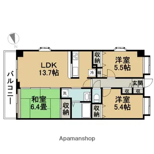 アイ・エヌ西葛西Ⅱ【3階】の間取り