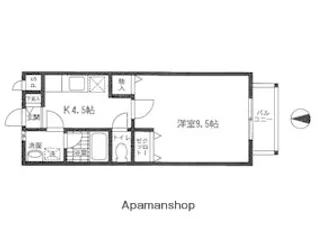 ニューハイム西山Ⅱ【102号室】の間取り