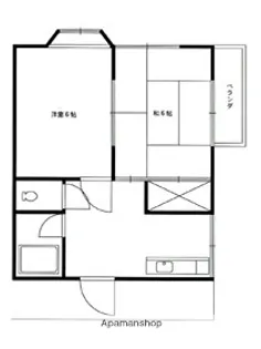 コーポパークサイド【203号室】の間取り