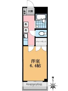 ソレアード清水【202号室】の間取り