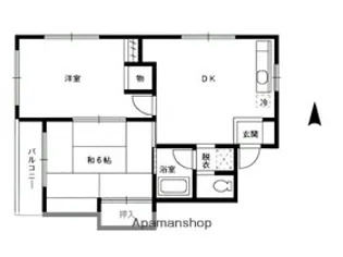 竹の塚ガーディニア【301号室】の間取り