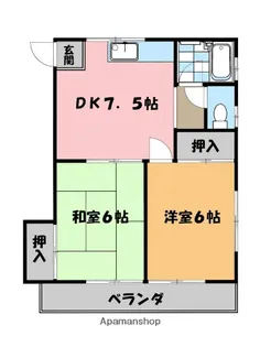 ハイツ田口【203号室】の間取り