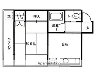 矢島コーポ【202号室】の間取り