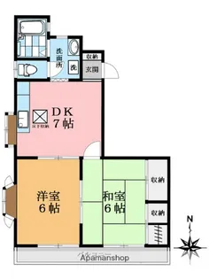 ハイムSHIZUKA【202号室】の間取り