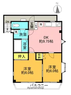 コーポシマⅡ【3F号室】の間取り