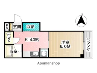 コーポ津久井【102号室】の間取り