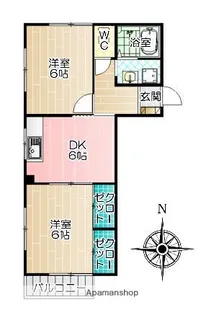 第2江川コーポ【201号室】の間取り
