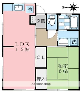 西新井サンハイツ(西新井)【101号室】の間取り