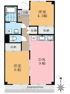 メリーコート竹の塚第1【303号室】の間取り