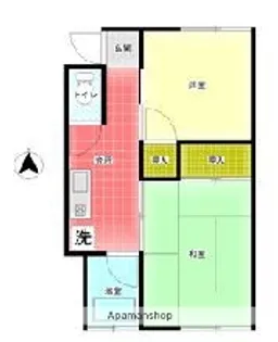 森コーポ【201号室】の間取り