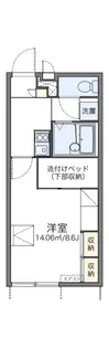 レオパレスプレジャータウンⅡ【1階】の間取り