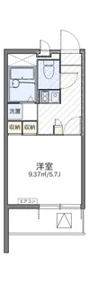 レオパレスけやきⅡ【3階】の間取り